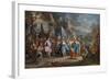 The Amazon Queen, Thalestris, in the Camp of Alexander the Great-Johann Georg Platzer-Framed Giclee Print
