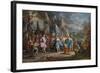 The Amazon Queen, Thalestris, in the Camp of Alexander the Great-Johann Georg Platzer-Framed Giclee Print