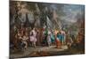 The Amazon Queen, Thalestris, in the Camp of Alexander the Great-Johann Georg Platzer-Mounted Giclee Print