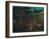 The Ambassadorial Delegation Passing Through the Second Courtyard of the Topkapi Palace, 1720s-Jean-Baptiste Vanmour-Framed Giclee Print