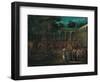 The Ambassadorial Delegation Passing Through the Second Courtyard of the Topkapi Palace, 1720s-Jean-Baptiste Vanmour-Framed Giclee Print