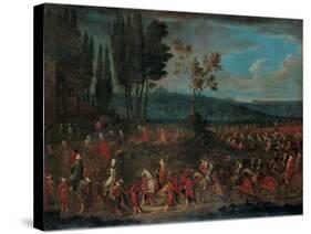 The Ambassadorial Procession, 1720s-Jean-Baptiste Vanmour-Stretched Canvas