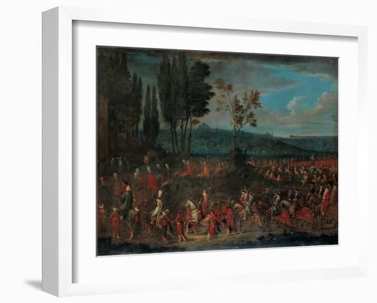 The Ambassadorial Procession, 1720s-Jean-Baptiste Vanmour-Framed Giclee Print