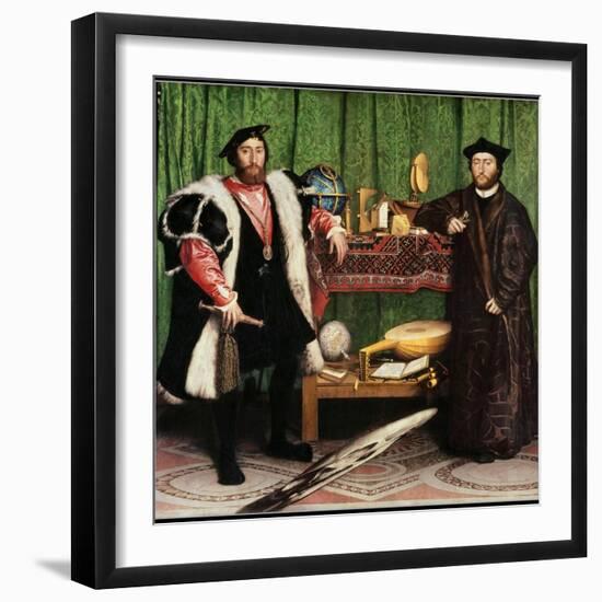 The Ambassadors, 1533-Hans Holbein the Younger-Framed Giclee Print