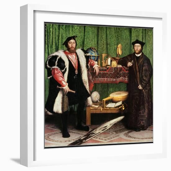 The Ambassadors, 1533-Hans Holbein the Younger-Framed Giclee Print