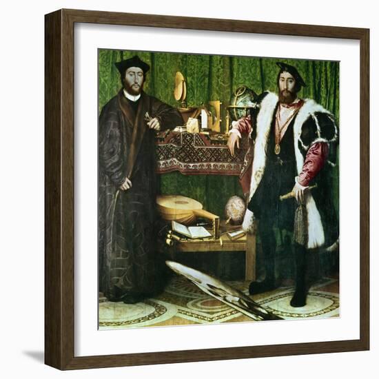 The Ambassadors, 1533-Hans Holbein the Younger-Framed Giclee Print