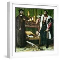 The Ambassadors, 1533-Hans Holbein the Younger-Framed Giclee Print