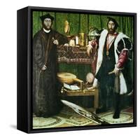 The Ambassadors, 1533-Hans Holbein the Younger-Framed Stretched Canvas