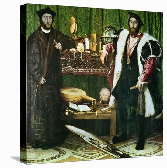 The Ambassadors, 1533-Hans Holbein the Younger-Stretched Canvas