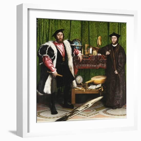 The Ambassadors-Hans Holbein the Younger-Framed Giclee Print