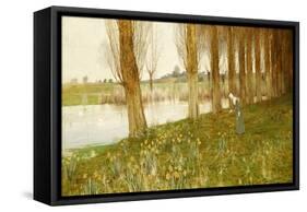 The Amber Vale, a Host of Golden Daffodils-John George Sowerby-Framed Stretched Canvas