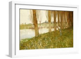 The Amber Vale, a Host of Golden Daffodils-John George Sowerby-Framed Giclee Print