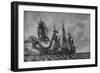 'The 'Ambuscade' and the 'Bayonnaise', c1799-Pierre Ozanne-Framed Giclee Print