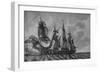 'The 'Ambuscade' and the 'Bayonnaise', c1799-Pierre Ozanne-Framed Giclee Print