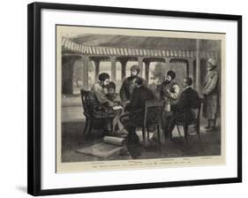 The Ameer Signing the Treaty of Peace at Gandamak, 26 May 1879-null-Framed Giclee Print