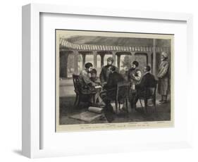 The Ameer Signing the Treaty of Peace at Gandamak, 26 May 1879-null-Framed Giclee Print