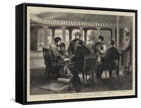 The Ameer Signing the Treaty of Peace at Gandamak, 26 May 1879-null-Framed Stretched Canvas