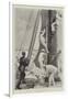 The America Cup, Aboard the Columbia, Hoisting the Club-Topsail-T. Dart Walker-Framed Giclee Print