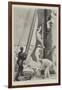 The America Cup, Aboard the Columbia, Hoisting the Club-Topsail-T. Dart Walker-Framed Giclee Print