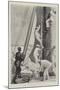 The America Cup, Aboard the Columbia, Hoisting the Club-Topsail-T. Dart Walker-Mounted Giclee Print