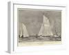 The America Cup Challenger, Shamrock II in a Trial with Shamrock I-Charles Edward Dixon-Framed Giclee Print