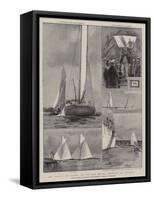 The America Cup Contest, the Test Race Between Shamrock and Britannia-Eduardo de Martino-Framed Stretched Canvas