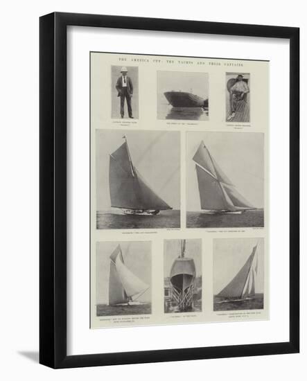 The America Cup, the Yachts and their Captains-null-Framed Giclee Print