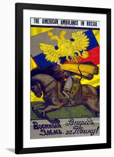 The American Ambulance in Russia, c.1917-A. O. Maksimov-Framed Giclee Print