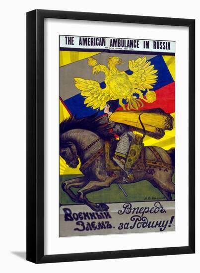 The American Ambulance in Russia, c.1917-A. O. Maksimov-Framed Giclee Print