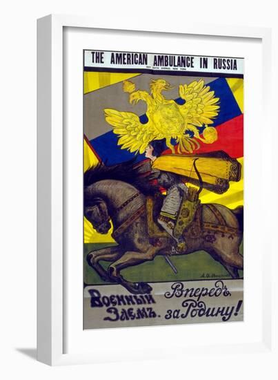 The American Ambulance in Russia, c.1917-A. O. Maksimov-Framed Giclee Print