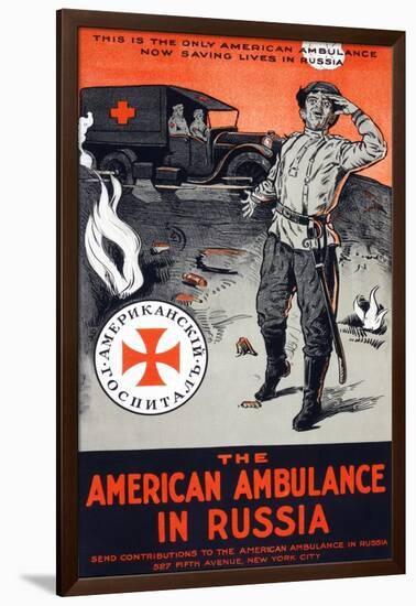 The American Ambulance in Russia, C.1917-null-Framed Giclee Print