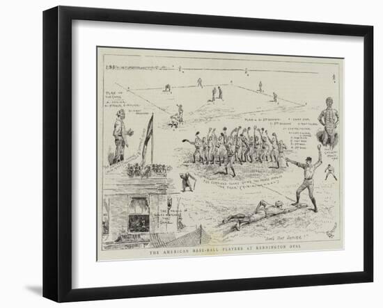 The American Base-Ball Players at Kennington Oval-Alfred Chantrey Corbould-Framed Giclee Print