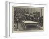 The American Billiard Tournament, Joseph Bennett and S W Stanley Playing-null-Framed Giclee Print