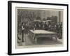 The American Billiard Tournament, Joseph Bennett and S W Stanley Playing-null-Framed Giclee Print