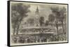 The American Centennial Festival, Independence Hall, Philadelphia, on the Fourth of July-null-Framed Stretched Canvas