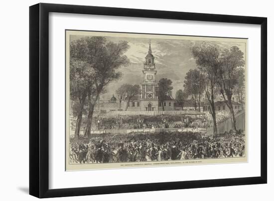 The American Centennial Festival, Independence Hall, Philadelphia, on the Fourth of July-null-Framed Giclee Print