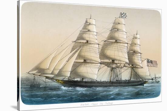 The American Clipper Ship "Challenge" of New York-Lebreton-Stretched Canvas