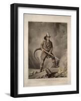 The American Fireman: Facing the Enemy-Currier & Ives-Framed Giclee Print
