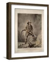 The American Fireman: Facing the Enemy-Currier & Ives-Framed Premium Giclee Print