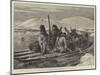 The American Franklin Search Expedition, Crossing Simpson's Strait in Kayaks-William Heysham Overend-Mounted Giclee Print