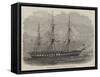 The American Frigate Franklin Off Gravesend-Edwin Weedon-Framed Stretched Canvas