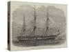 The American Frigate Franklin Off Gravesend-Edwin Weedon-Stretched Canvas