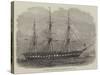 The American Frigate Franklin Off Gravesend-Edwin Weedon-Stretched Canvas