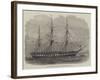 The American Frigate Franklin Off Gravesend-Edwin Weedon-Framed Giclee Print