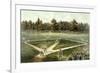 The American National Game of Baseball - Grand Match at Elysian Fields, Hoboken, Nj, 1866-Currier & Ives-Framed Giclee Print