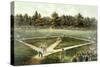 The American National Game of Baseball - Grand Match at Elysian Fields, Hoboken, Nj, 1866-Currier & Ives-Stretched Canvas