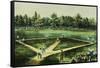 The American National Game of Baseball-Currier & Ives-Framed Stretched Canvas