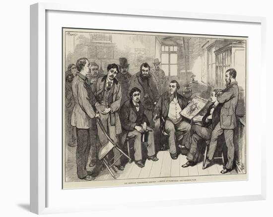 The American Presidential Election, a Sketch at Washington-Felix Regamey-Framed Giclee Print