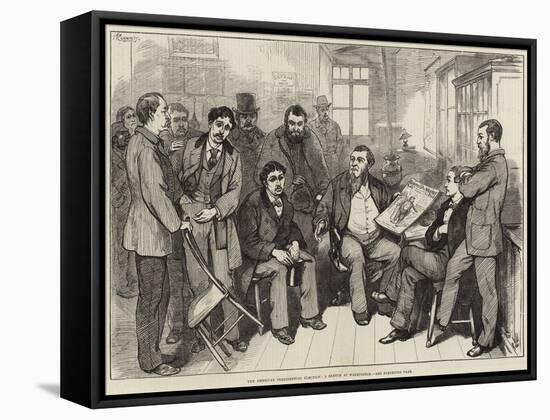 The American Presidential Election, a Sketch at Washington-Felix Regamey-Framed Stretched Canvas