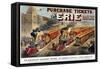 The American Railway Scene at Hornellsville, Erie Railway-Currier & Ives-Framed Stretched Canvas